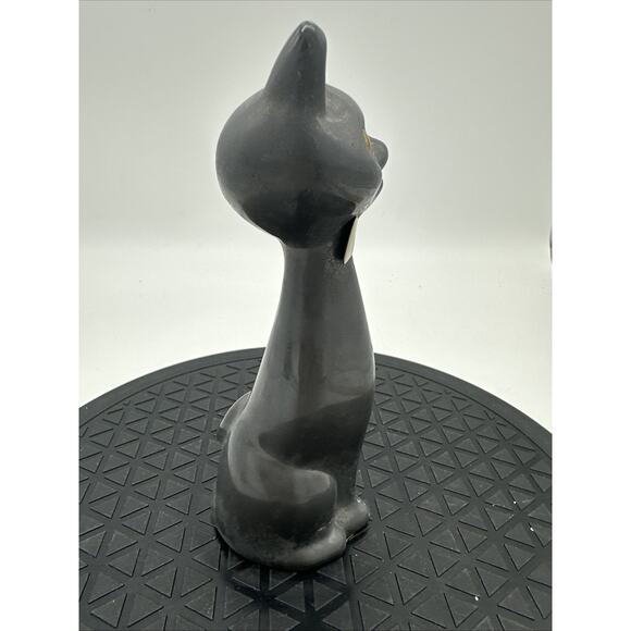 Vintage Pewter Metal Cat Figurine 6" tall - Picture 4 of 7